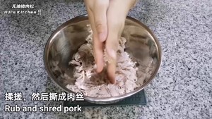 自制无油猪肉松（肉丝），纯手工，零添加，不用面包机，不用厨师机，完美起绒，可做宝宝辅食的做法 步骤12