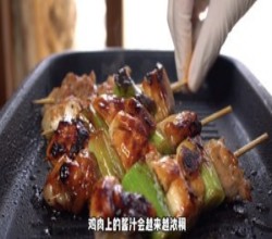 日料店里怎么也要卖三四十一份的烤鸡肉串烧鸟（平底锅版）的做法 步骤7