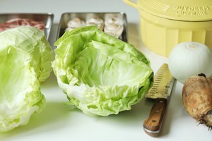 北鼎铸铁锅食谱｜包菜猪肉卷，荤素搭配，鲜美多汁的做法 步骤2