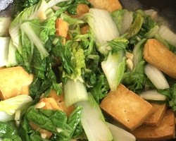 家常༄「奶白菜烧豆腐」༄的做法 步骤11