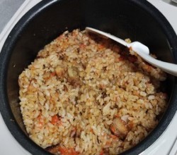 极简电饭煲版鸡肉抓饭的做法 步骤10