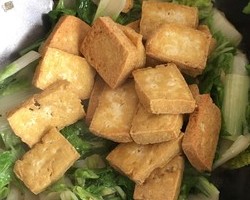 家常༄「奶白菜烧豆腐」༄的做法 步骤10