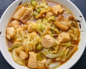 冬季最爱的家常菜！大白菜炖大豆腐或干豆腐的做法 步骤13