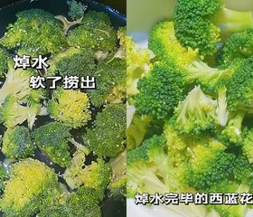 清爽低卡减脂餐核桃仁葡萄干炒西蓝花的做法 步骤3