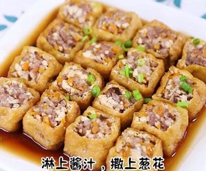 油豆泡塞肉的做法 步骤5