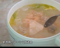 海苔碎饭团  虾仁黄瓜蛋汤  照烧芝士饭团  午餐肉芝士饭团   紫薯米糊的做法 步骤11