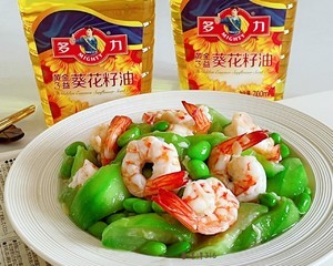 丝瓜毛豆炒虾仁的做法 步骤12