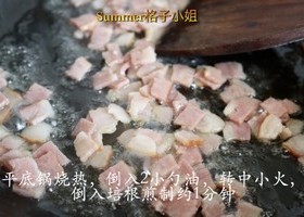 培根西兰花胡萝卜蛋炒饭的做法 步骤7