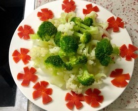 “日式寿喜三色花”西兰花、菜花、胡萝卜花的高颜值搭配，好吃又好看～的做法 步骤8