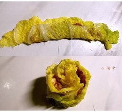 白菜玫瑰花肉卷的做法 步骤7