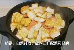 白菜三鲜豆腐煲的做法 步骤6