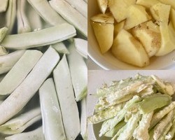 土豆茄子炖豆角