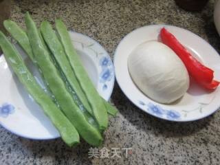 红椒萝卜炒油豆角