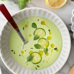 美味汤系列—黄瓜凉菜汤（Chilled Cucumber Soup）的做法 步骤4