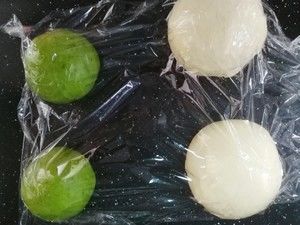 65℃汤种抹茶鲜奶大理石纹吐司的做法步骤 第7步