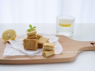 柠檬芝士夹心饼干,成品图