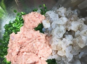 玉米胡萝卜猪肉饺+韭菜鲜虾肉饺的做法 步骤14