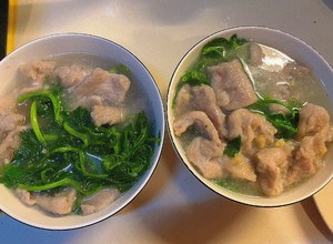 （四川家常菜）豌豆颠儿滑肉汤的做法 步骤14