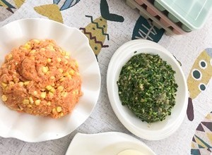 玉米胡萝卜猪肉饺+韭菜鲜虾肉饺的做法 步骤18