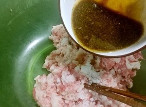 猪肉包子（附视频。一次性发酵。）的做法 步骤3