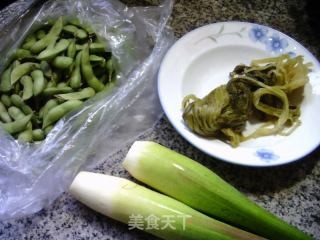 咸菜茭白炒毛豆