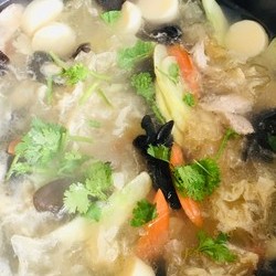 无油༄「黄瓜🥒肉片银耳汤」༄的做法 步骤12