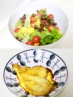 咖喱鸡胸肉蔬菜沙拉【北鼎烤箱食谱】的做法步骤 第6步